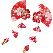 Japansk kimono hårspenne Kanzashi blomsterpynt 2 stk