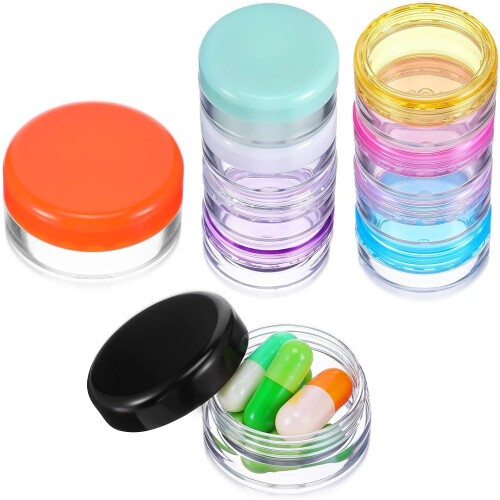 Pillenorganizer BPA-vrij, 12 stuks, draagbaar