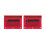 Etui van transparant PVC met drie ritsgaten, rood, groot formaat 1