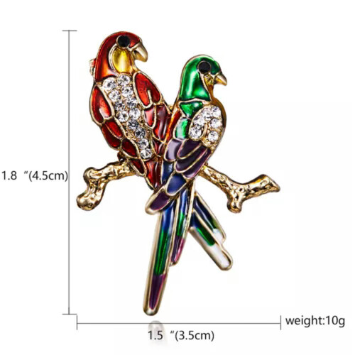 Καρφίτσα με μαργαριτάρι και κρύσταλλο Bird Crystal Rhinestone 14mm