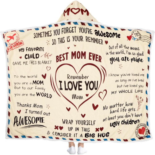 Kapuzendecke 119 x 183 cm – Geschenk für Mama