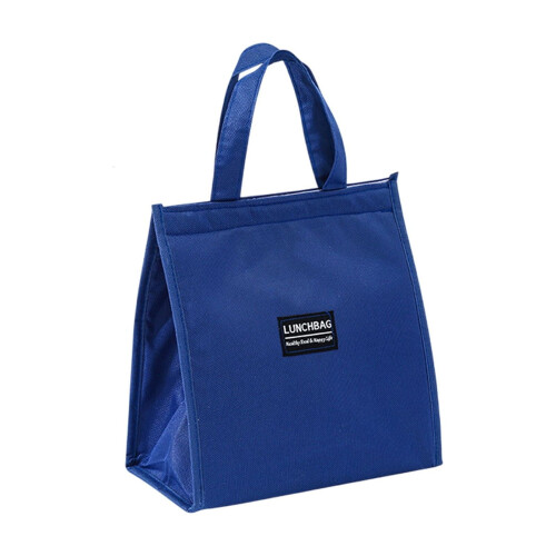 Große, isolierte Kühltasche mit Netzfach, blau