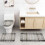 Ensemble rideau de douche vintage en bois avec aquarelle 1