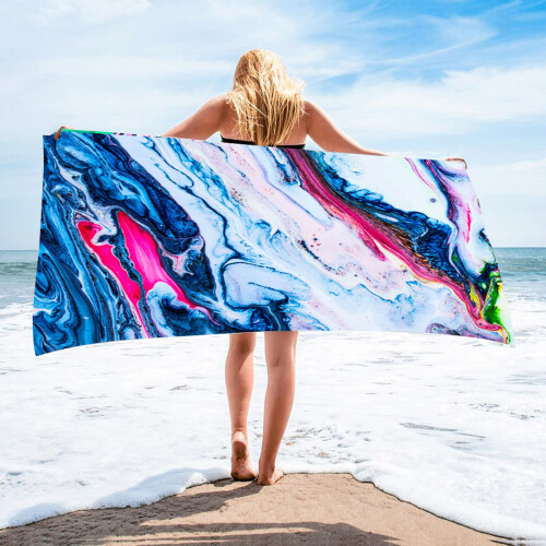 Πετσέτα θαλάσσης Cameland oversized ριγέ boho 30x60 εκ.