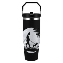 Gobelet isotherme One Punch Man avec chien promeneur, 887 ml (30 oz) en acier inoxydable