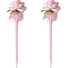 Tacar Peann Ballpoint Rose Stáiseanóireacht Chruthaitheach 2 phíosa