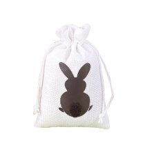 Sacs cadeaux de Pâques en toile de jute avec cordon de serrage 15 x 10 x 0,5 cm
