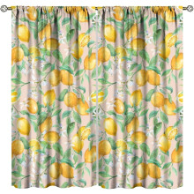 Lemon Curtains Vintage Boho Floral Blackout Rod Pocket