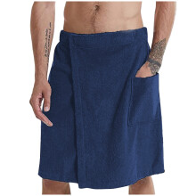 Serviette de bain homme en flanelle polaire, taille XL, bleu marine