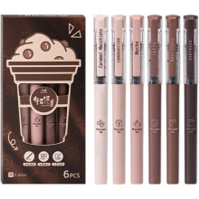 Peann Rollerball Dúch Leachtach Dúch Glóthach 6 phíosa