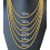 Colar com corrente de corda banhada a ouro em aço inoxidável, 4 mm, 45 cm (18 polegadas) 1