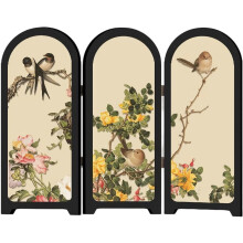 Paravent pliant de style chinois à 3 panneaux, décoration de bureau