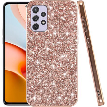 Samsung A52 Hülle Glitzer stoßfest weiche TPU/PC Hülle rosa