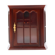 Mini Wall Cabinet Vintage Style Brown Plastic Metal Small