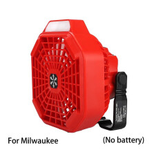 Sladdlös campingfläkt för 14,4–18 V-batterier med LED