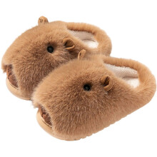 Pantoufles en peluche capybara chaudes et antidérapantes pour femmes