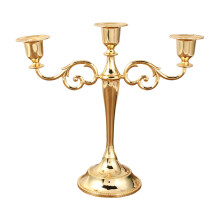 Vintage-Goldene dreiköpfige Kerzenleuchter-Ornamente