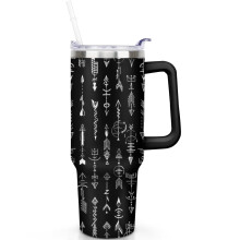 Gobelet bohème avec anse et paille, 1,2 L (40 oz).