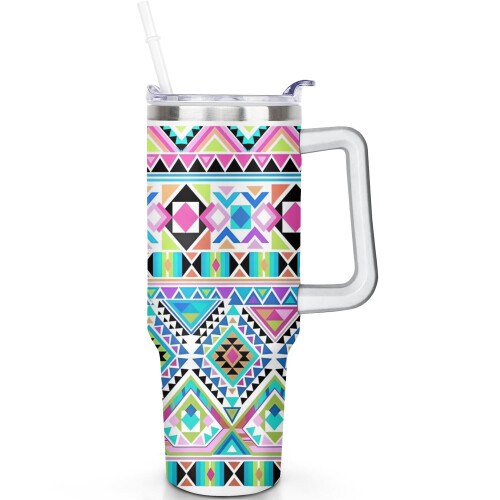 Bicchiere termico Bohemia da 40 oz con manico e coperchio
