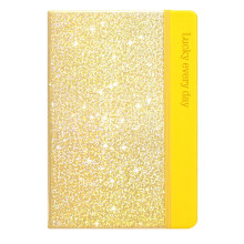 Glitzer-Notizbuch A5, Hardcover, 240 linierte Seiten