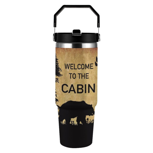 Ποτήρι από ανοξείδωτο ατσάλι Bear-Design 30oz με λαβή