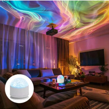 Projektorová lampa Northern Lights Čierna voda Zvlnenie Aurora