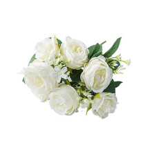 Pivoines artificielles en soie, bouquet de 5, couleurs d'automne
