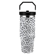 Gobelet isotherme en acier inoxydable à motif dalmatien, 887 ml (30 oz), avec poignée