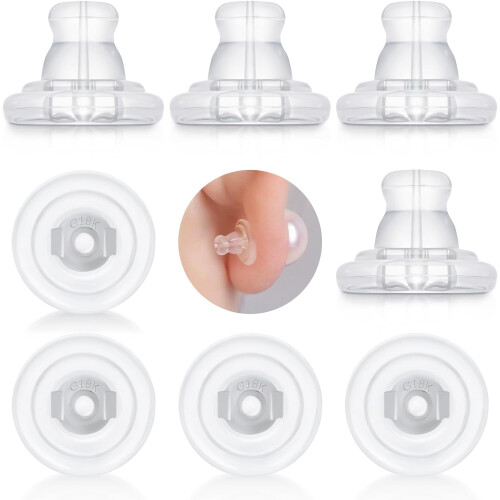 Chiusure in silicone per orecchini pesanti (10 pezzi)