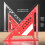 Triangle Ruler with Positioning Pin, Woodworking Multi Angle Ruler , High-Precision Right Angle Scribe Marking Ruler 7inch Red 8