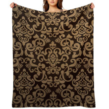Flanelová deka s vintage vzorem, 102 x 122 cm, lehká a útulná