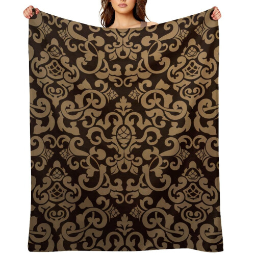 Manta de flanela com estampa vintage, leve e aconchegante, 101,6 x 127 cm (40 x 50 polegadas)
