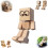 Wooden Bobblehead Man Decor for Car Dashboard and Desktop 4