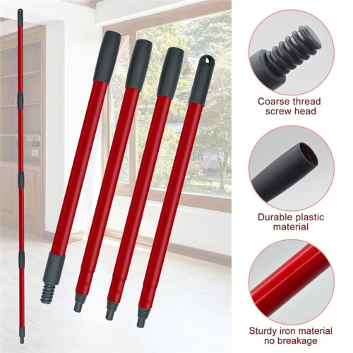 Mop Handle Replacement for  4 Section Spin Mop Handle for O-Cedar/Vileda Turbo Mop Refills 2