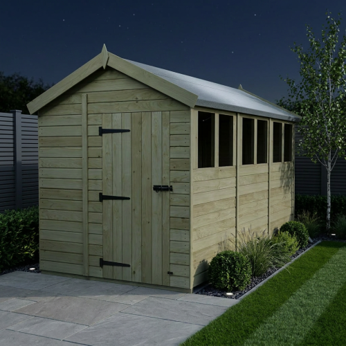 7 x 16 Apex Shed Tanalised (Single Door, With Windows) 2