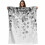 Grey Flannel Fleece Throw Blanket 50x60in Eucalyptus Design 2