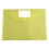 Clear File Folder with Label Pocket and Snap Closure Yellow 2
