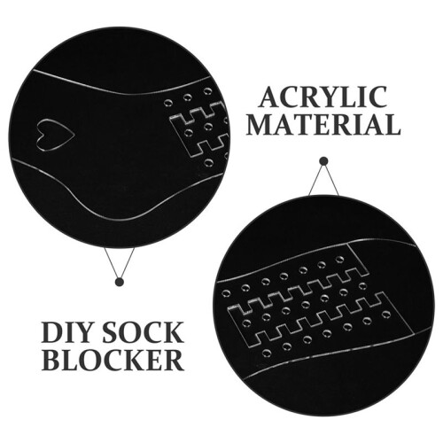 2PCS Sock Blockers for Knitting, Acrylic Adjustable Sock Model Woven Socks Template Stocking Display Mold 2