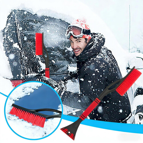 Snow Brush and Shovel with Ice Scraper Red 3-in-1 1