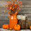 17 inch Artificial Fall Berry Stems with Orange Pumpkin 4