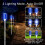 4pcs Solar Lights Outdoor, Waterproof Driveway Markers Reflective, Warning Flash Light with 2 Lighting Modes 4