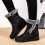 Women's Winter Snow Boots Black Size 7 4