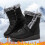 Women's Winter Snow Boots Black Size 7 2