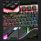 RGB Gaming Keyboard and Mouse Combo 104-Key Wired 4