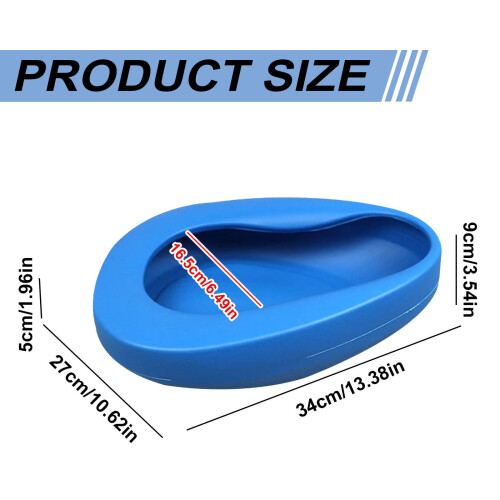 Reusable Metal Bedpan for Home Use, Thickened Stable Design 2