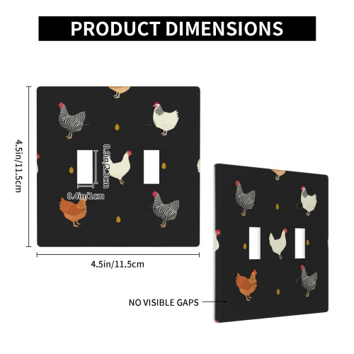 Wall Plate Light Switch Cover Chicken Egg Rooster Pattern 1
