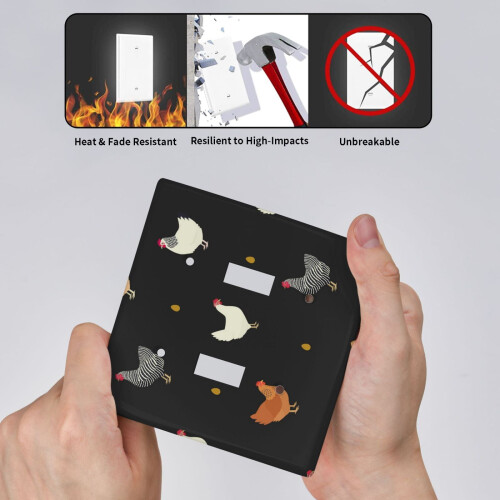 Wall Plate Light Switch Cover Chicken Egg Rooster Pattern 2