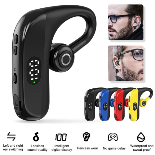 Wireless Bluetooth 5.2 Headphones with Mic and LED Display 2