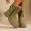 Women's Snow Boots Army Green Size 6 2