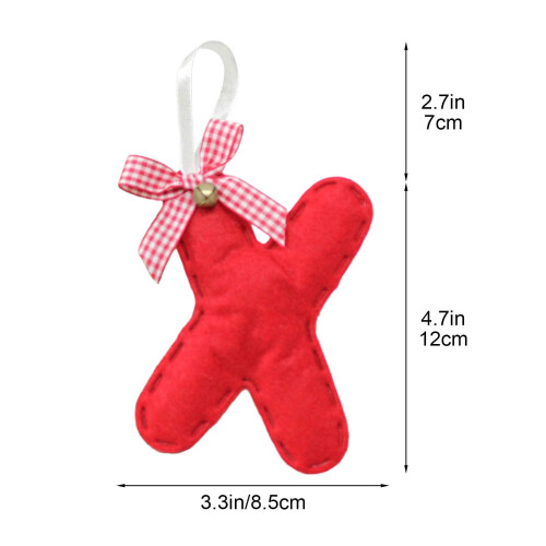 Christmas Tree Pendant Decoration 4.7 Inch Red 2